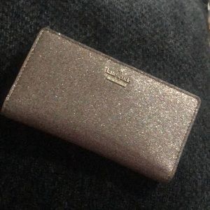 Kate Spade glitter bug slim wallet euc
